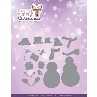 (BBD10057)Dies - Berries Beauties - Pastel Purple Christmas - Pastel Snowmen