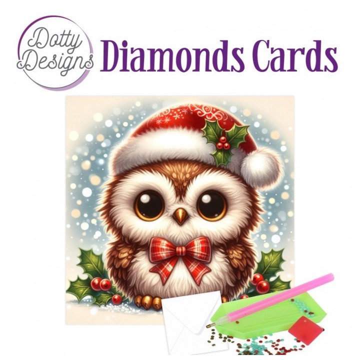 (DDDC1203)Dotty Designs Diamond Cards - Christmas Owl 2