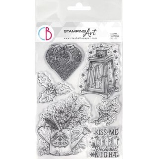 (PS8063)Ciao Bella Winter Season 6x8 Inch Clear Stamps December Night