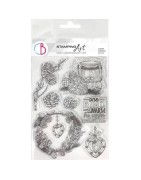 (PS8062)Ciao Bella Winter Season 6x8 Inch Clear Stamps Warm Heart