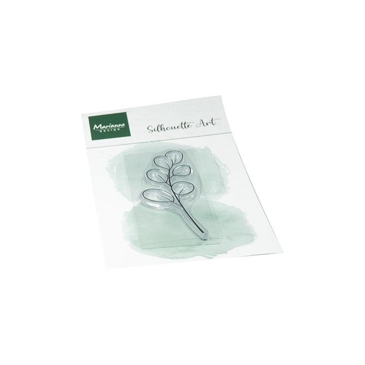 (CS1181)Clear stamp Silhouette Art - Eucalyptus twig