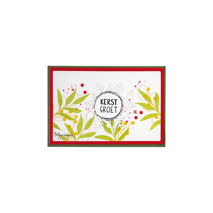 (CS1182)Clear stamp Kerstwensen by Kaertjes & Co