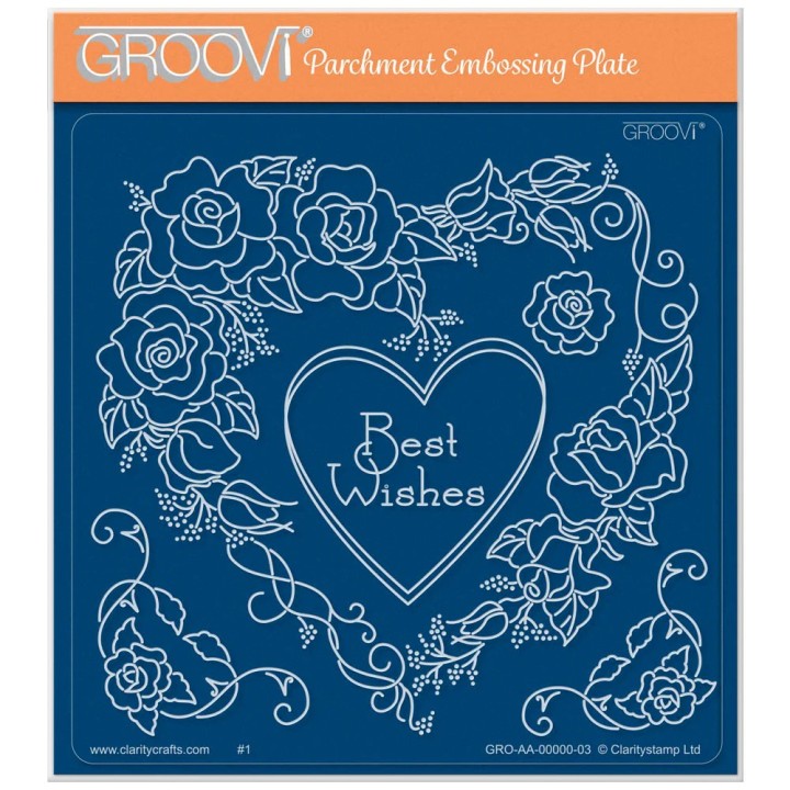 (GRO-FL-42508-26)Groovi Plate Midi Linda's Floral Shape - Rose Heart