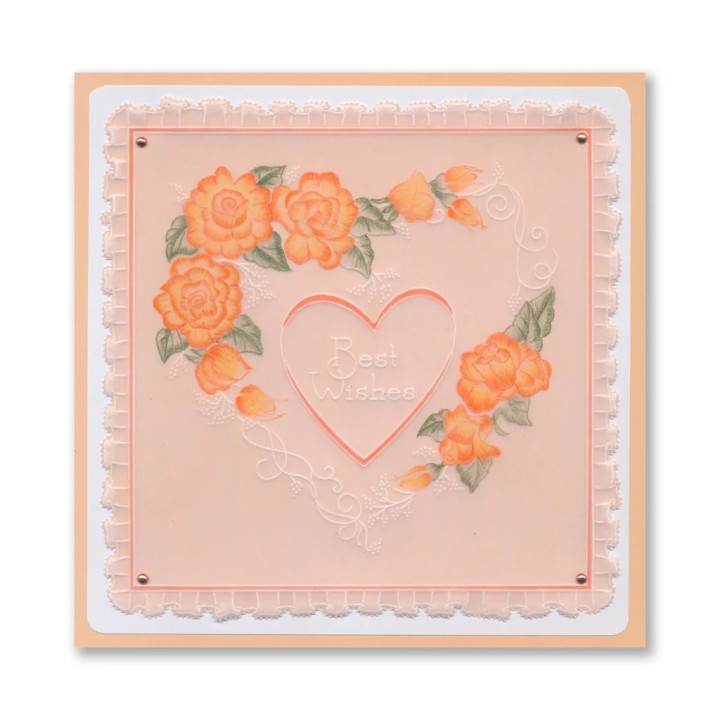 (GRO-FL-42508-26)Groovi Plate Midi Linda's Floral Shape - Rose Heart