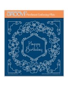 (GRO-FL-42509-26)Groovi Plate Midi Linda's Floral Shape - Hellebore Hexagon
