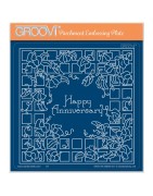 (GRO-FL-42511-26)Groovi Plate Midi Linda's Floral Shape - Sweet Pea Square