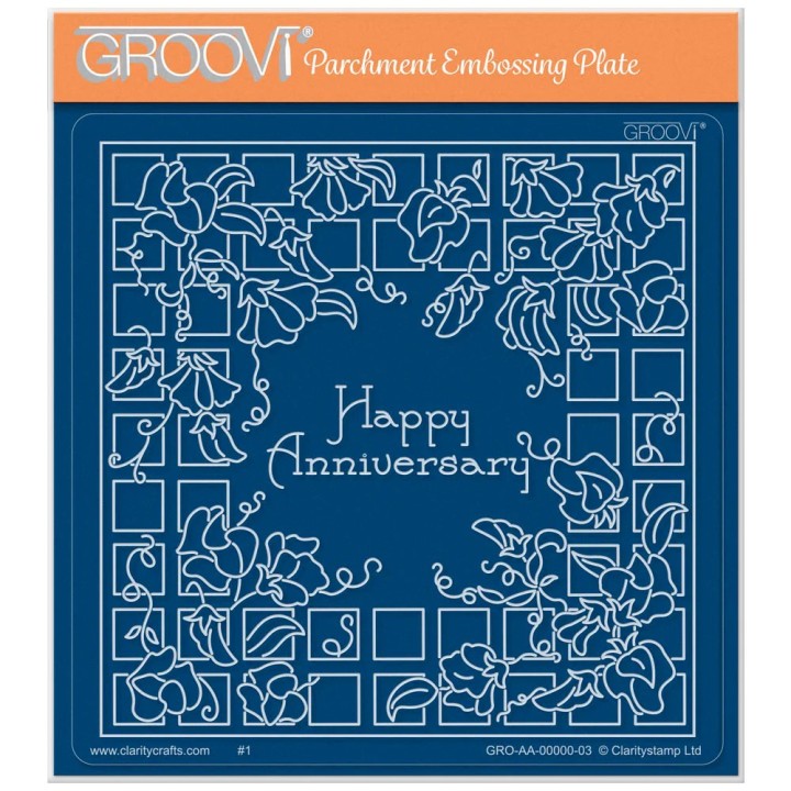 (GRO-FL-42511-26)Groovi Plate Midi Linda's Floral Shape - Sweet Pea Square (GRO-FL-42511-26)Groovi Plate Midi Linda's Floral Shape - Sweet Pea Square