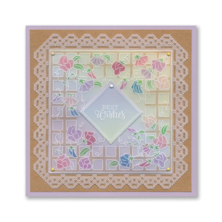 (GRO-FL-42511-26)Groovi Plate Midi Linda's Floral Shape - Sweet Pea Square (GRO-FL-42511-26)Groovi Plate Midi Linda's Floral Shape - Sweet Pea Square