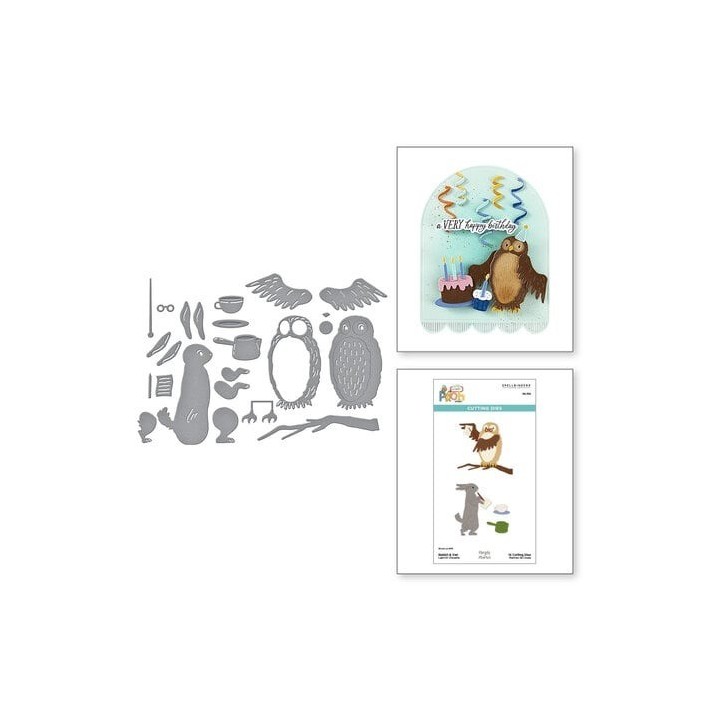 (S5-706)Spellbinders Say Cheese Classic Pooh Birthday Etched Dies Rabbit & Owl