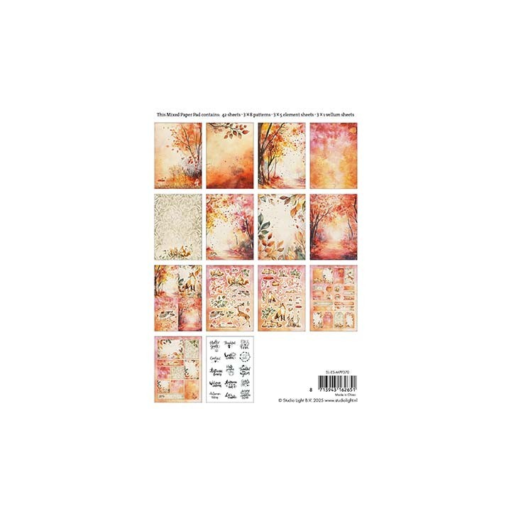 (SL-ES-MPP370)Studio Light Mixed Paper Pad Autumn Essentials nr. 370