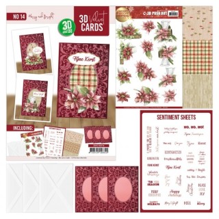 (3DVC10014)3D Velvet Cards A6 - Merry and Bright