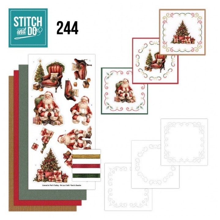 (STDO244)(3DVC10014)3D Velvet Cards A6 - Merry and Bright