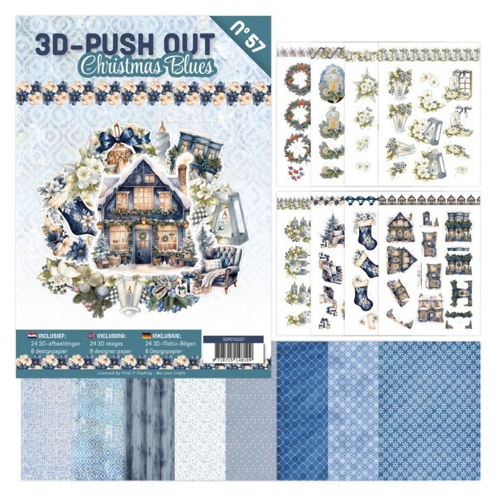 (3DPO10057)3D Push-Out Book 57 - Christmas Blues