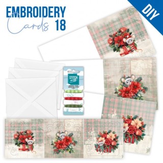 (STDOPP018)Stitch and Do Cards 18 - Yvonne Creations - Floral Christmas