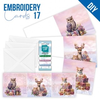 (STDOPP017)Stitch and Do Cards 17 - Berries Beauties - Pastel Purple Christmas
