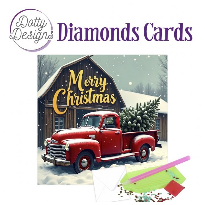 (DDDC1205)Dotty Designs Diamond Cards - Pickup truck