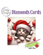 (DDDC1206)Dotty Designs Diamond Cards - Christmas Kitten