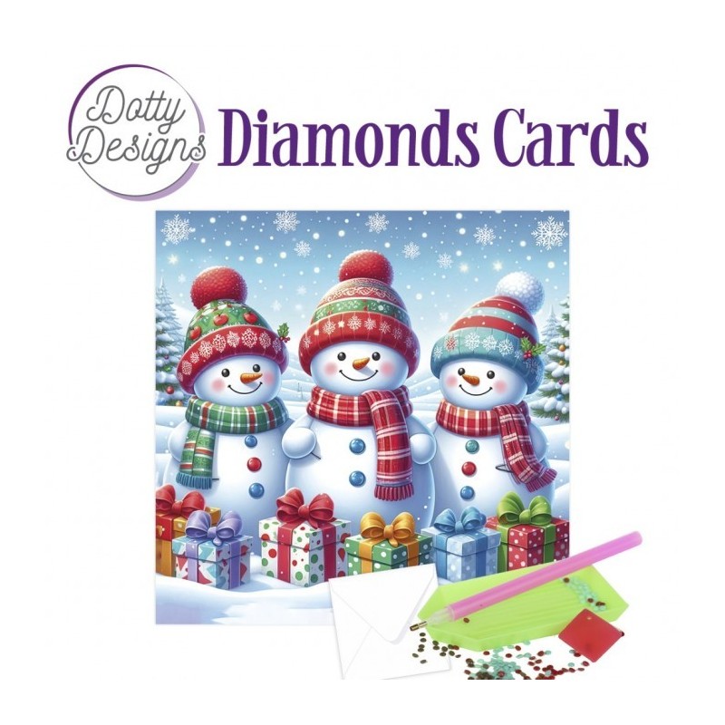(DDDC1207)Dotty Designs Diamond Cards - Snowmen