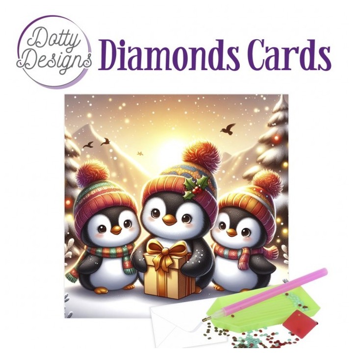 (DDDC1208)Dotty Designs Diamond Cards - Penguin 1
