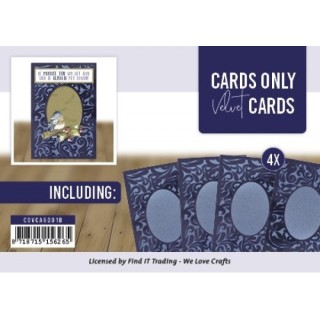 (COVCA6001B)Cards Only - Velvet Cards A6 - Blauw
