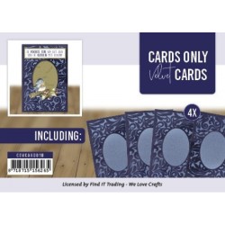 (COVCA6001B)Cards Only - Velvet Cards A6 - Blauw