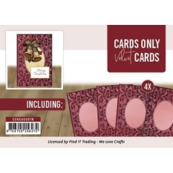 (COVCA6001R)Cards Only - Velvet Cards A6 - Rood