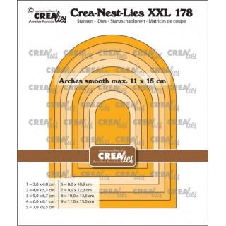 (CLNestXXL178)Crea-Nest-Lies XXL dies no. 178, Arches smooth (fits under XXL176)