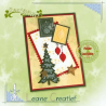 (35.9563)Embossing folder & matching dies Post Stamps Christmas