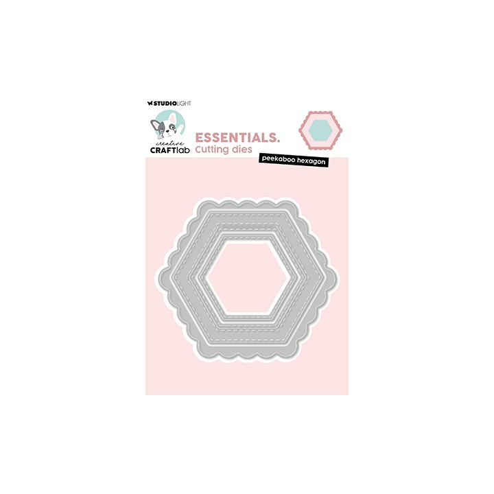 (CCL-ES-CD1047)Studio Light Cutting Die Peekaboo hexagon Essentials nr. 1047