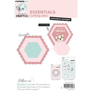(CCL-ES-CD1047)Studio Light Cutting Die Peekaboo hexagon Essentials nr. 1047