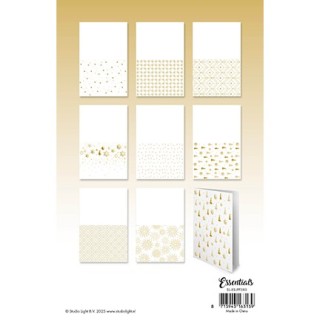 (SL-ES-PP383)Studio Light Paper Pad Golden patterns Essentials nr. 383