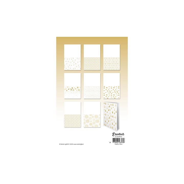 (SL-ES-PP383)Studio Light Paper Pad Golden patterns Essentials nr. 383