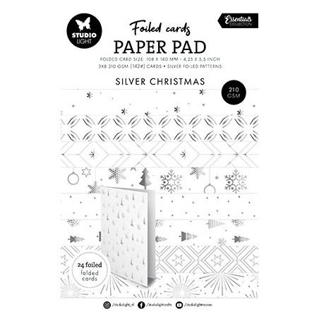 (SL-ES-PP384)Studio Light Paper Pad Silver patterns Essentials nr. 384