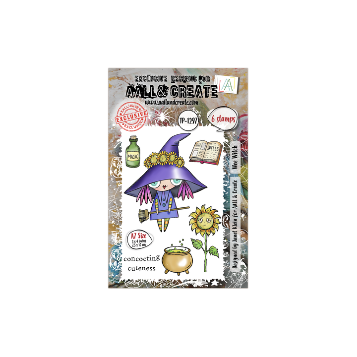 (AALL-TP-1297)Witchlets & Weirdlings A7 Stamp Set Wee Witch