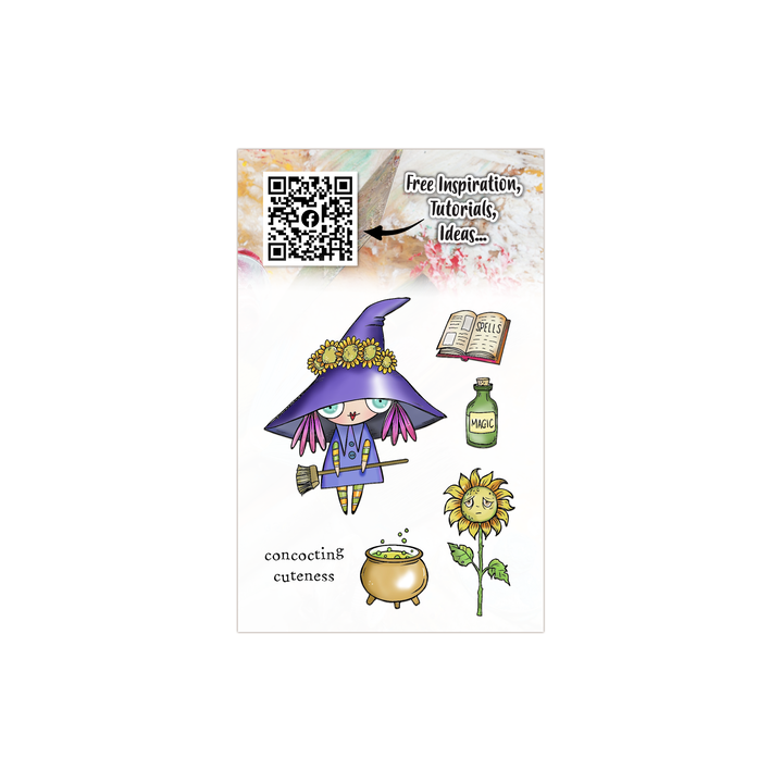 (AALL-TP-1297)Witchlets & Weirdlings A7 Stamp Set Wee Witch