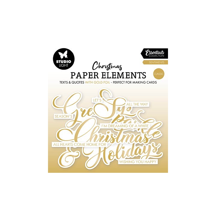 (SL-ES-PE36)Studio Light SL Paper Elements Gold Sentiments Classic Essentials nr. 36