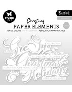 (SL-ES-PE37)Studio Light SL Paper Elements Silver Sentiments Classic Essentials nr. 37