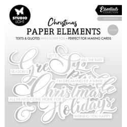 (SL-ES-PE37)Studio Light SL Paper Elements Silver Sentiments Classic Essentials nr. 37