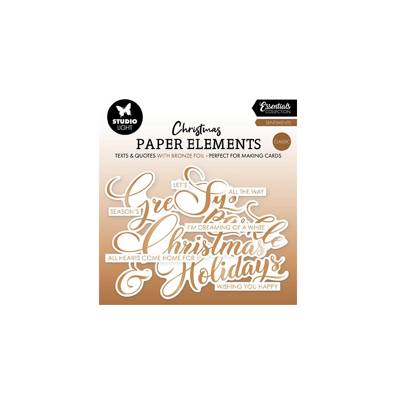 (SL-ES-PE38)Studio Light SL Paper Elements Bronze Sentiments Classic Essentials nr. 38 (SL-ES-PE38)Studio Light SL Paper Elements Bronze Sentiments Classic Essentials nr. 38