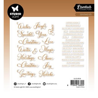 (SL-ES-PE38)Studio Light SL Paper Elements Bronze Sentiments Classic Essentials nr. 38