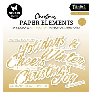 (SL-ES-PE39)Studio Light SL Paper Elements Gold Sentiments Trendy Essentials nr. 39