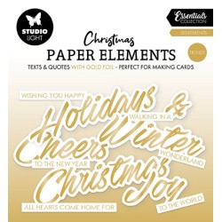 (SL-ES-PE39)Studio Light SL Paper Elements Gold Sentiments Trendy Essentials nr. 39