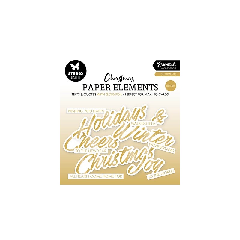 (SL-ES-PE39)Studio Light SL Paper Elements Gold Sentiments Trendy Essentials nr. 39 (SL-ES-PE39)Studio Light SL Paper Elements Gold Sentiments Trendy Essentials nr. 39