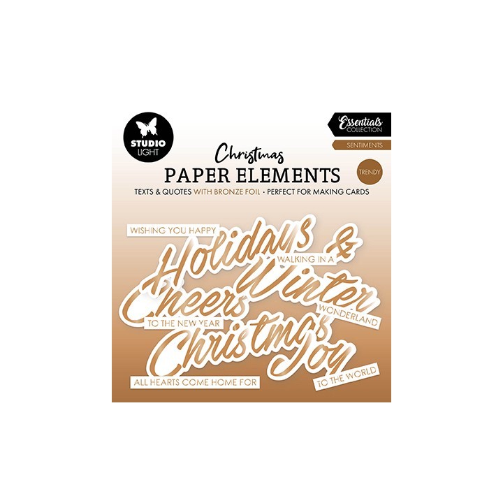 (SL-ES-PE41)Studio Light SL Paper Elements Bronze Sentiments Trendy Essentials nr. 41