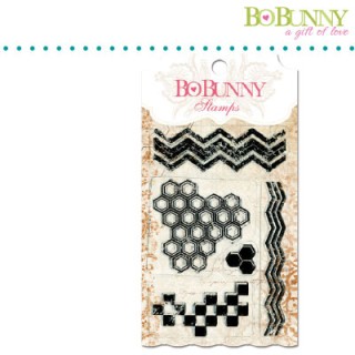 (10105758)Bo Bunny clear stamp 10x15,3cm geometric patterns