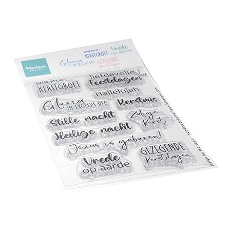 (CS1178)Clear stamp Nativity tekst by Marleen