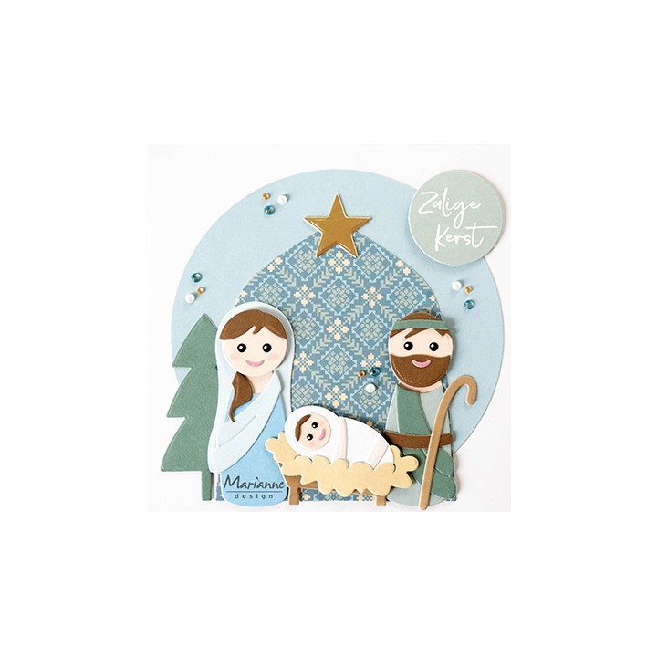 (CS1178)Clear stamp Nativity tekst by Marleen