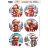 (BBSC10106)Scenery Push out - Berries Beauties - Festive Cows - Round