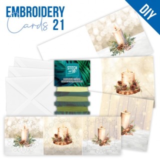 (STDOPP021)Stitch and Do Cards 21 - Berries Beauties - Christmas Candles