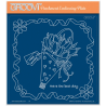 (GRO-FL-42518-03)Groovi Plate A5 Linda's Tulip Gift Bag A5 Square Groovi Plate